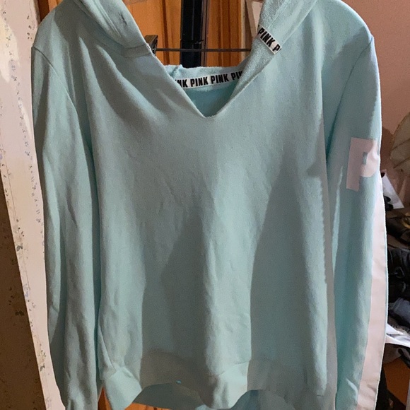 “Pink” mint green hoodie - Picture 2 of 2